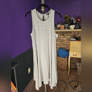 Gray Halter Neck Jersey Dress